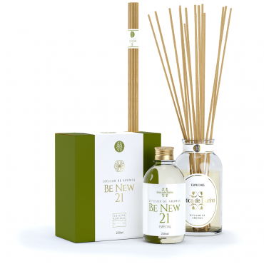 Kit Difusor de Aromas para ambiente Be New 21 Botica de Banho 250 ml